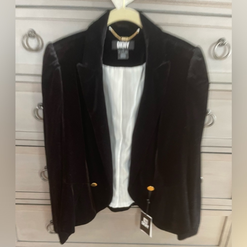 DKNY velour blazer